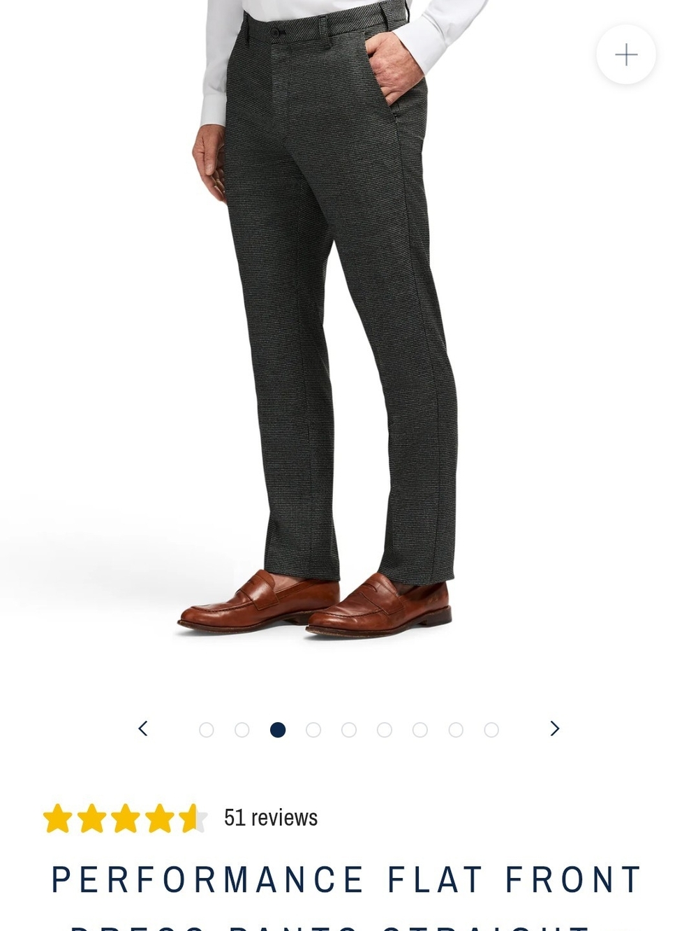 Izod Men's Black Micro-Pattern Dress Pants